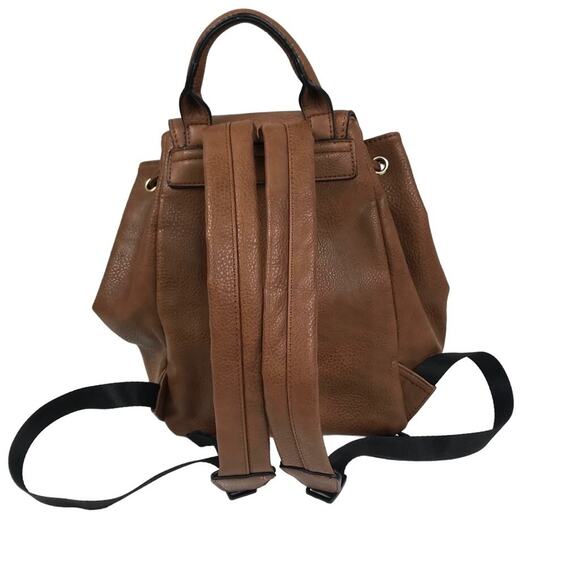 ALDO Bucket Backpack Brown Drawstring Gorpcore Travel Fairy Boho Festival Y2K - Picture 4 of 7